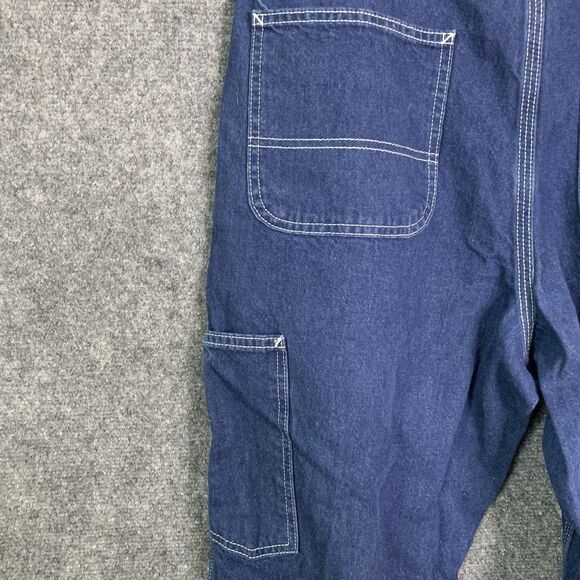 Carhartt Jeans Men 34x30 Dark Wash Carpenter Cotton Dungaree Fit Denim Workwear - Picture 10 of 12